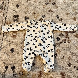 Carter's Black and White Floral Kids Footie